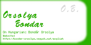 orsolya bondar business card