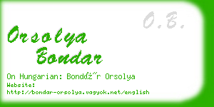 orsolya bondar business card